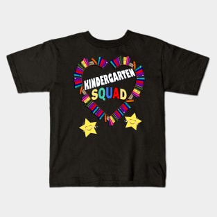 Kindergarten Squad Cute Book Lover School Teacher Kids T-Shirt